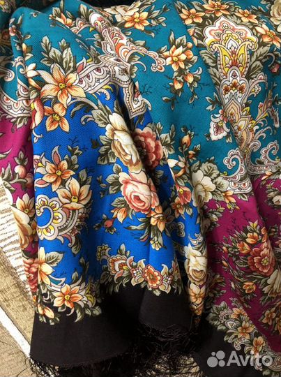 Павловопосадский платок шерсть