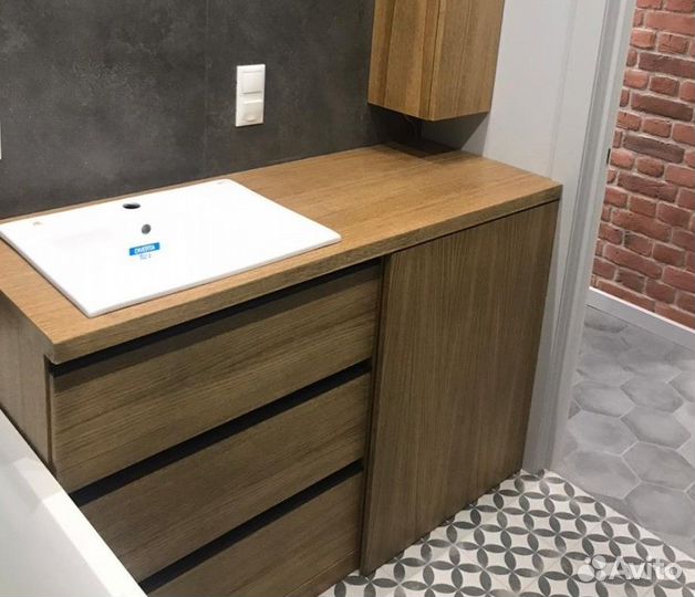 Тумба из натурального шпона на заказ