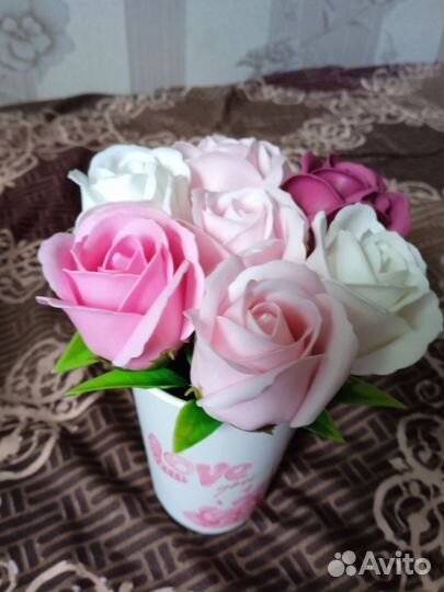 Мыльные букеты розы