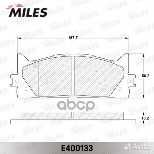 Колодки тормозные дисковые перед E400133 Miles