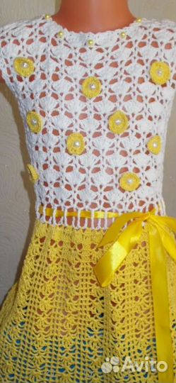 Платья для девочек вязаные