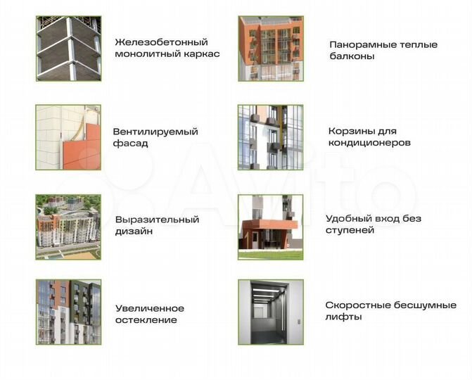 2-к. квартира, 57,3 м², 6/8 эт.