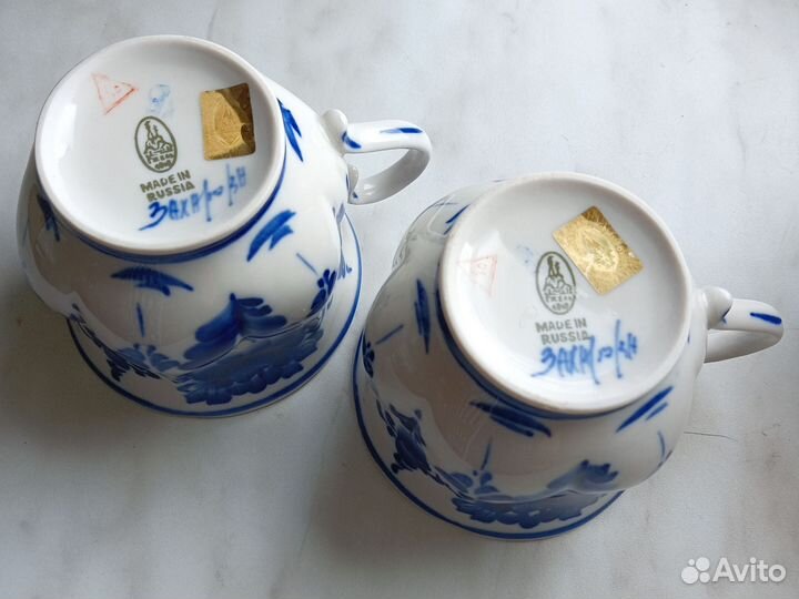 Чайные чашки гжель