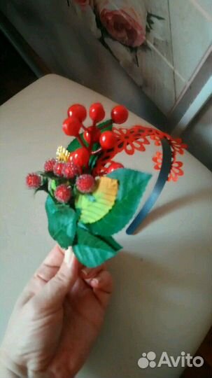Ободки корона, цветы, рябина, бантики и другие