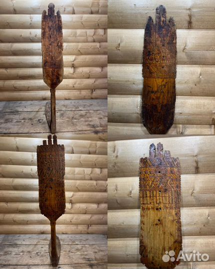 Прялки Мезенские Расписные 19 век 4