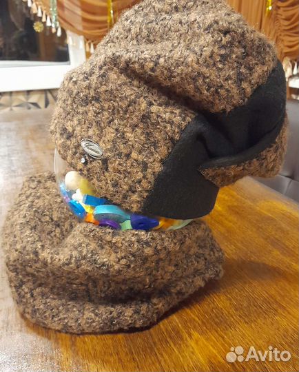 Шапка и снуд+берет в подарок