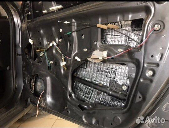 Шумоизоляция одной двери с работой и материалом