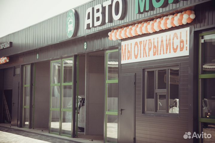 Теплая мойка самообслуживания на 6 боксов под ключ