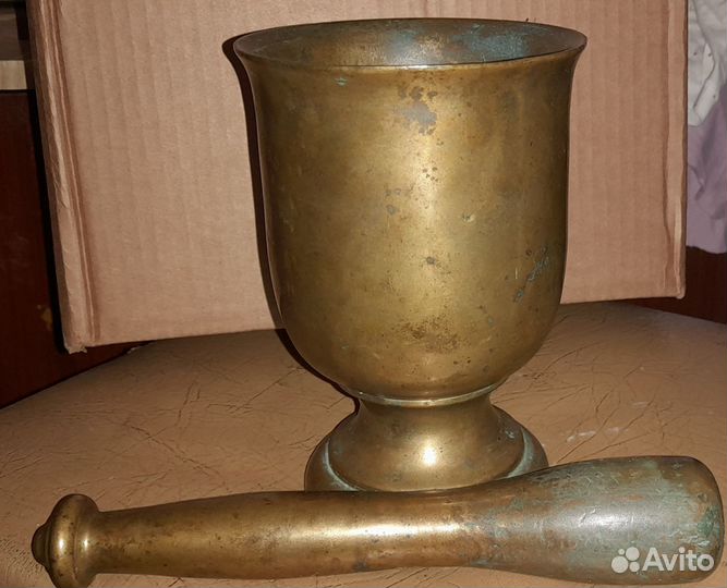 Ступка с пестиком латунь