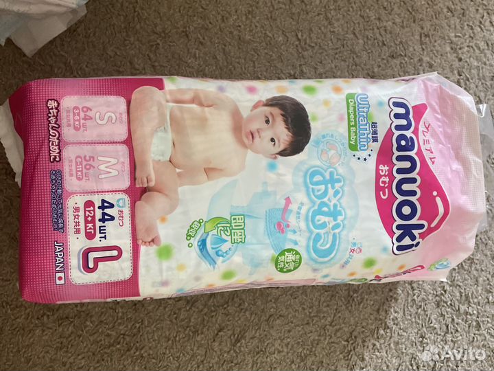 Подгузники manuoki 12+