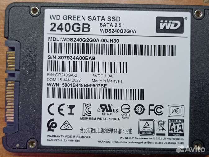 Ssd диск WD green 240gb