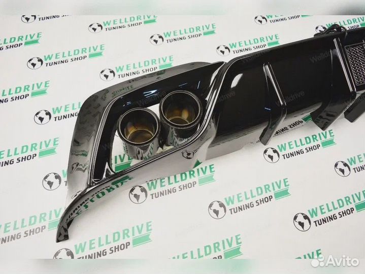Диффузор BMW 3 G20 WL со стопом насадки 89 мм