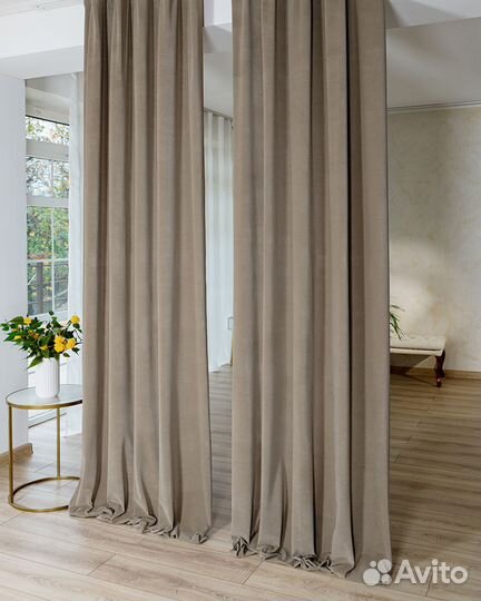 Комплект штор бархат Богема Кофе