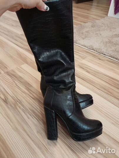 Сапоги деми 35, 36 размер деми на каблуке