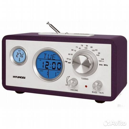 Радиоприемник с часами и метео Hyundai H-1611новый