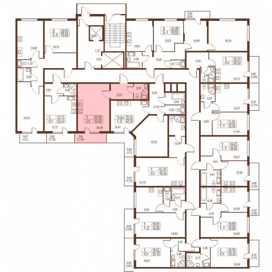 Квартира-студия, 34,7 м², 10/11 эт.