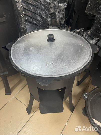 Казан 22 литра (плоское дно)