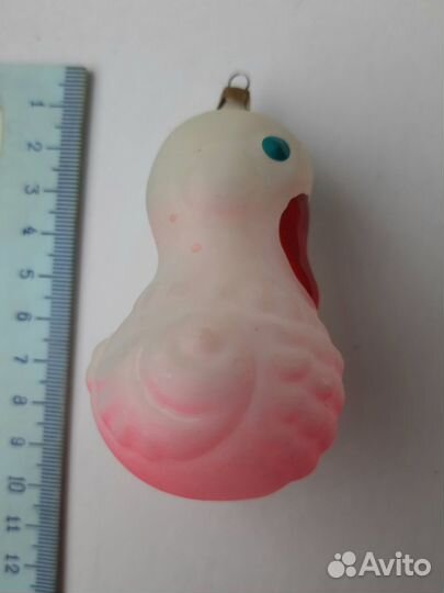 Ёлочная стеклянная игрушка старинная СССР