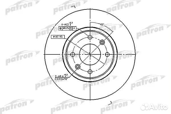 Диск тормозной передний citroen xantia 95-98 peugeot 406 95-04