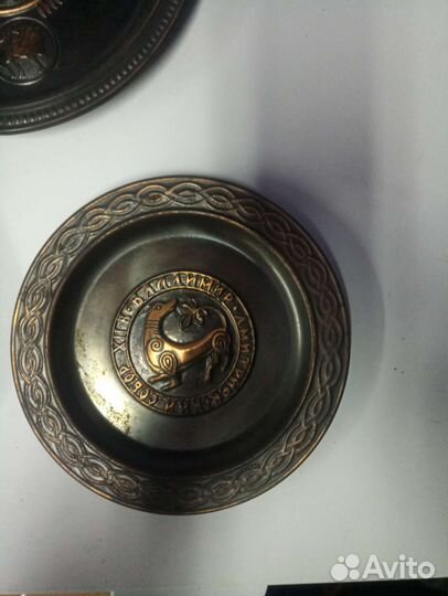 Тарелки набор чеканка панно