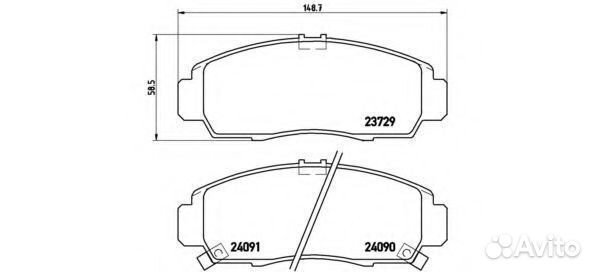 Комплект тормозных колодок P28034 brembo