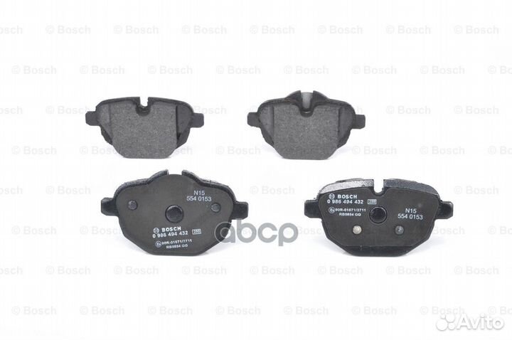 Колодки тормозные дисковые зад 0986494432 Bosch