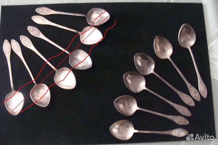 Ложечки 6 шт винтаж не чищены в отл состоянии. Ос