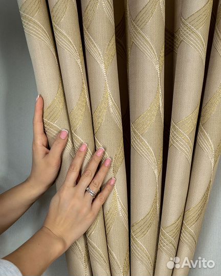 Комплект жаккард Альба Золотой песок готовые