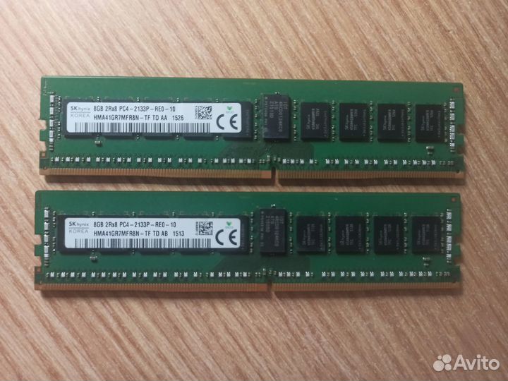 Оперативная память ECC 8gb 2133MHz