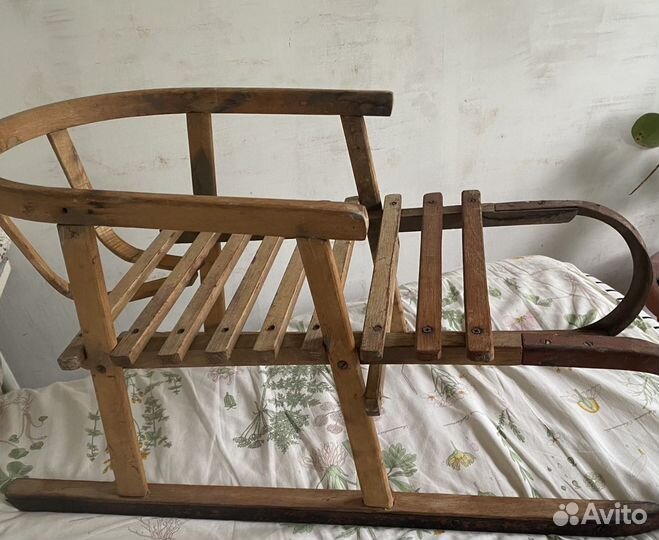 Старинные сани бук винтаж