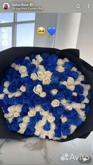 Синие розы 101 роза