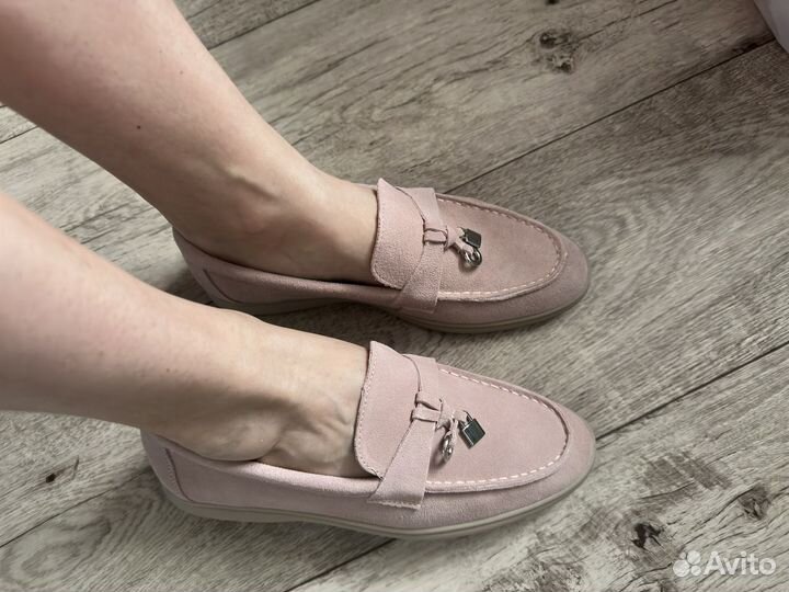 Лоферы женские 38 размер натуральная замша