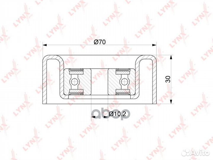 Ролик обводной приводного ремня PB7240 lynxauto