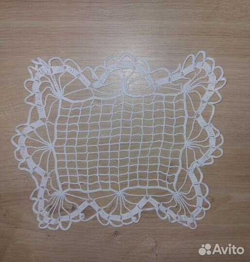 Салфетка, вязаная крючком. 20х24,5см