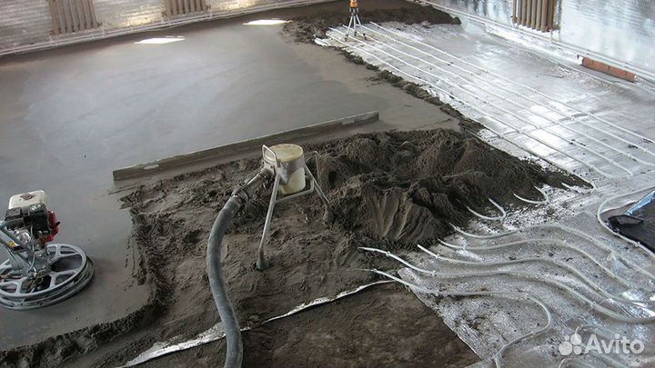 Полусухая стяжка пола под ключ