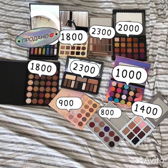 Палетки теней colourpop urban decay kat von d