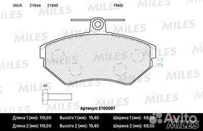 Тормозные колодки передние на Volkswagen Passat 19