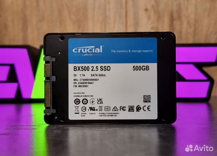 Б/у Жесткий диск SSD 500GB Crucial BX500 CT500BX50