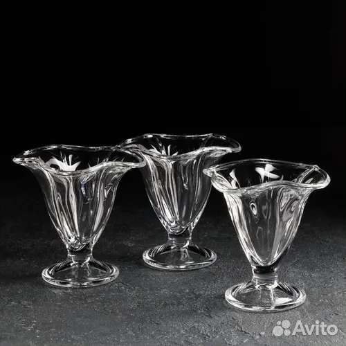 Набор ваз для мороженного креманка Pasabahce, 3 шт