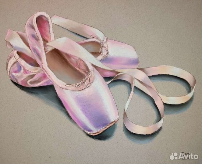 Картина пастелью Розовые мечты 2