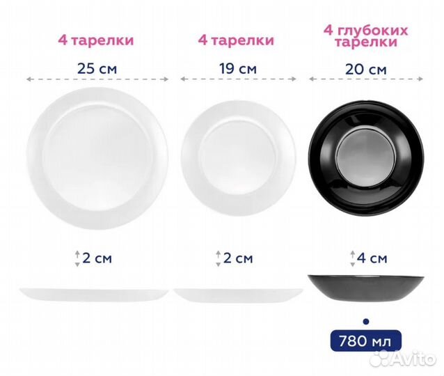 Набор тарелок luminarc