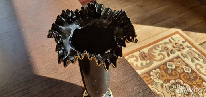 Раритетная ваза богемское стекло Чехия 86