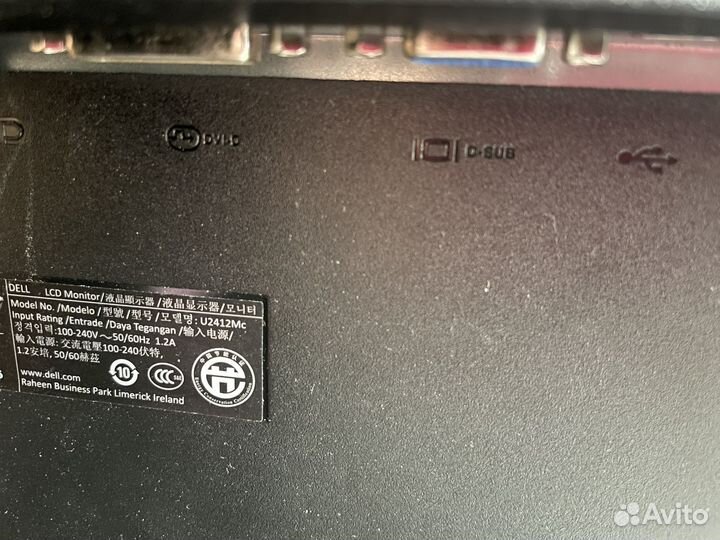 Монитор для фотографа dell U2412M