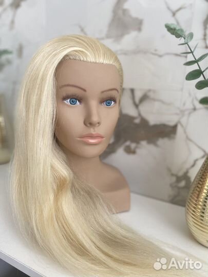 Голова манекен новый натуральные волосы болванка