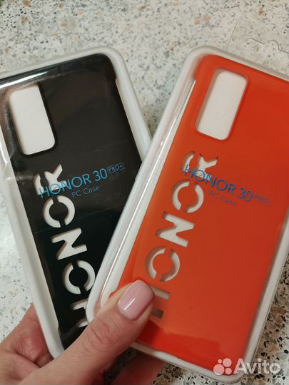 Чехол (бампер) оранжевый на honor 30 pro+