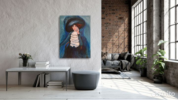 Интерьерная картина маслом портрет женщина