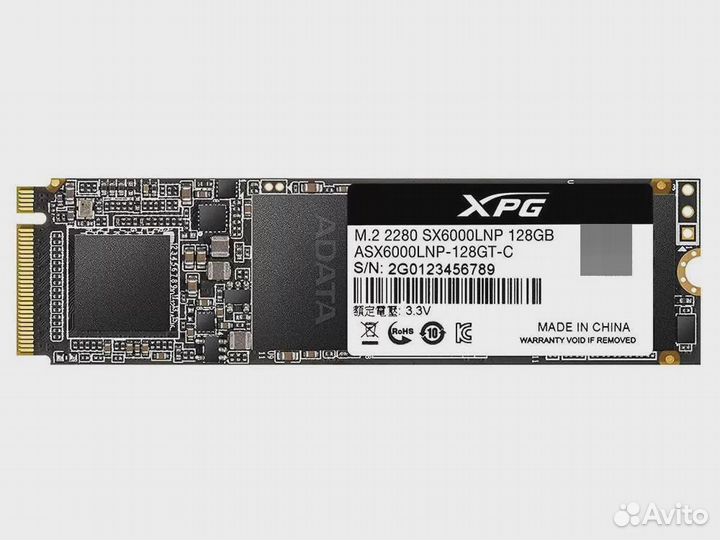 SSD накопитель adata XPG SX6000 Lite M.2 2280 128