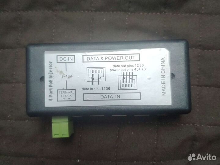 Poe инжектор 4 канальный