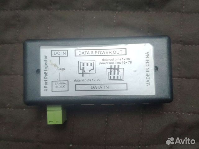 Poe инжектор 4 канальный