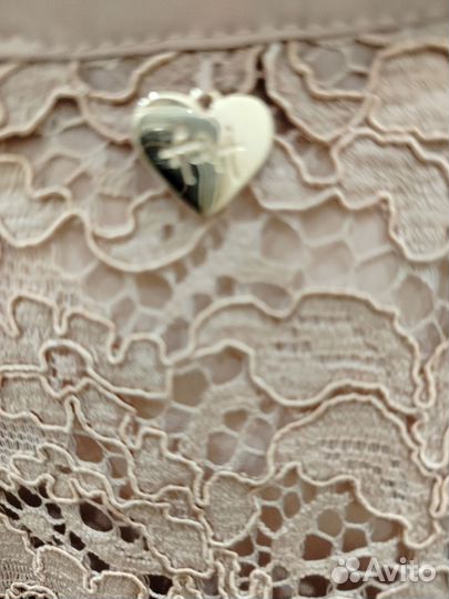 Блузка Италия пудра с кружевом 46-48 р